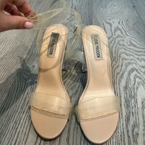 steve madden clear heels